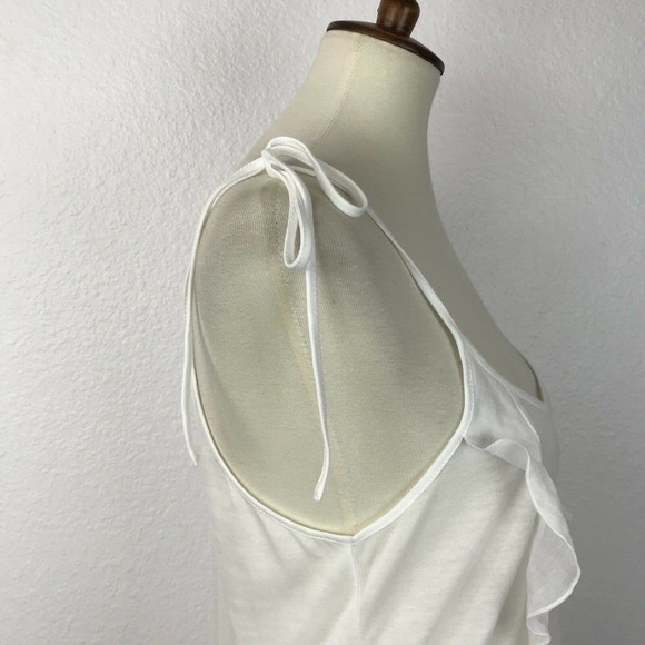 Chelsea 28 Linen Blend Ruffed Tank Top - Picture 8 of 11